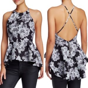 Stylestalker Hi-Low Floral Top, Size XS